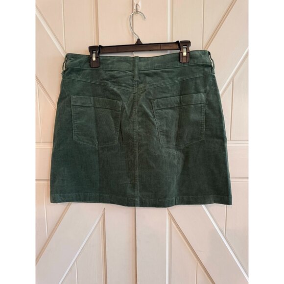 NWT J Crew Corduroy Mini Skirt A-line Dark Green Womens Size 12 - Picture 5 of 9